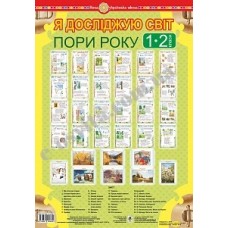 Комплект таблиць "Я досліджую світ. Пори року"  1-2 класи. (16 таблиць)